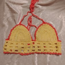 Handmade crochet festival top