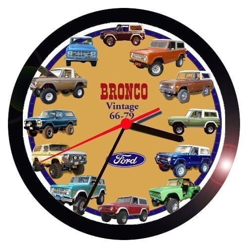1966 - 1979 FORD BRONCO 4X4 WALL CLOCK