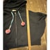 Teddy Fresh Pom Pom Zip up Hoodie 2XL Black Zip Up Hoodie 100% Cotton Kidcore