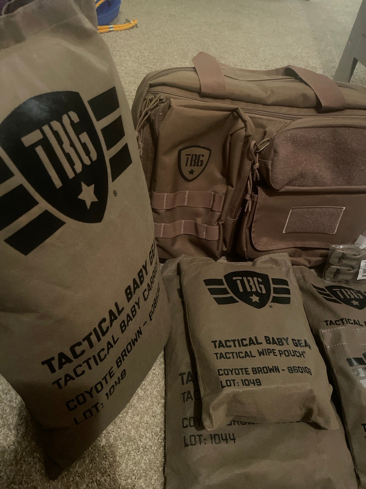 Tactical baby gear set diaper bag baby carrier and more