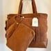 NWT Martha Stewart Tan Corduroy XL Tote