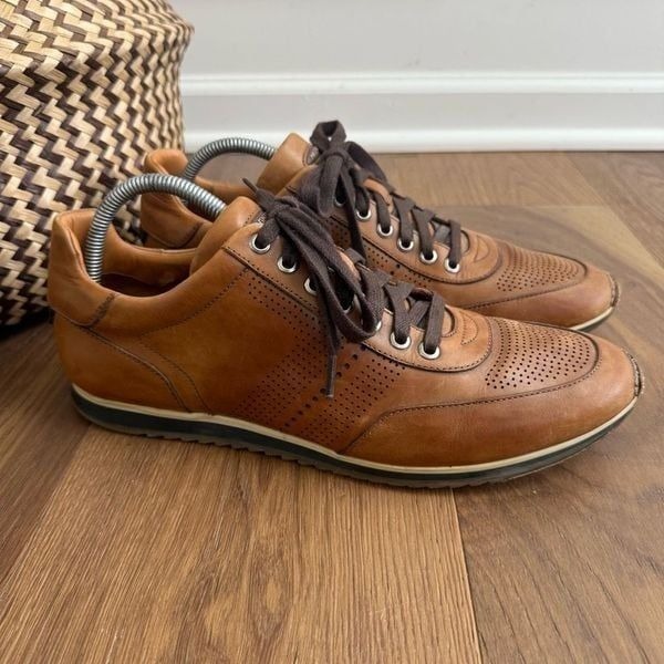Magnanni Lizandro Leather Athletic Trainer Cuero Tan Brown 400 9