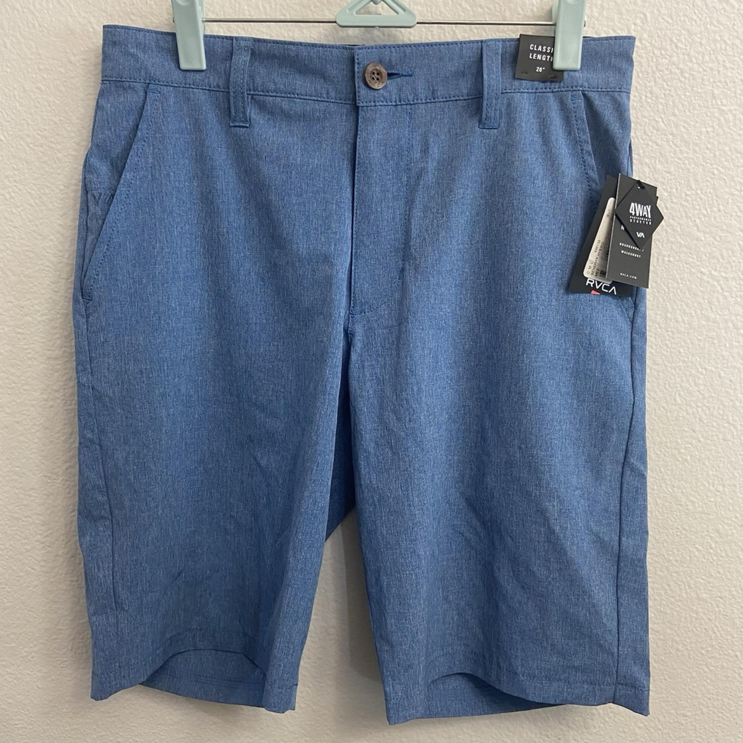 RVCA Hybrid Men's Board Shorts / Walk Short Size 28 Blue NEW Stretch 10 in