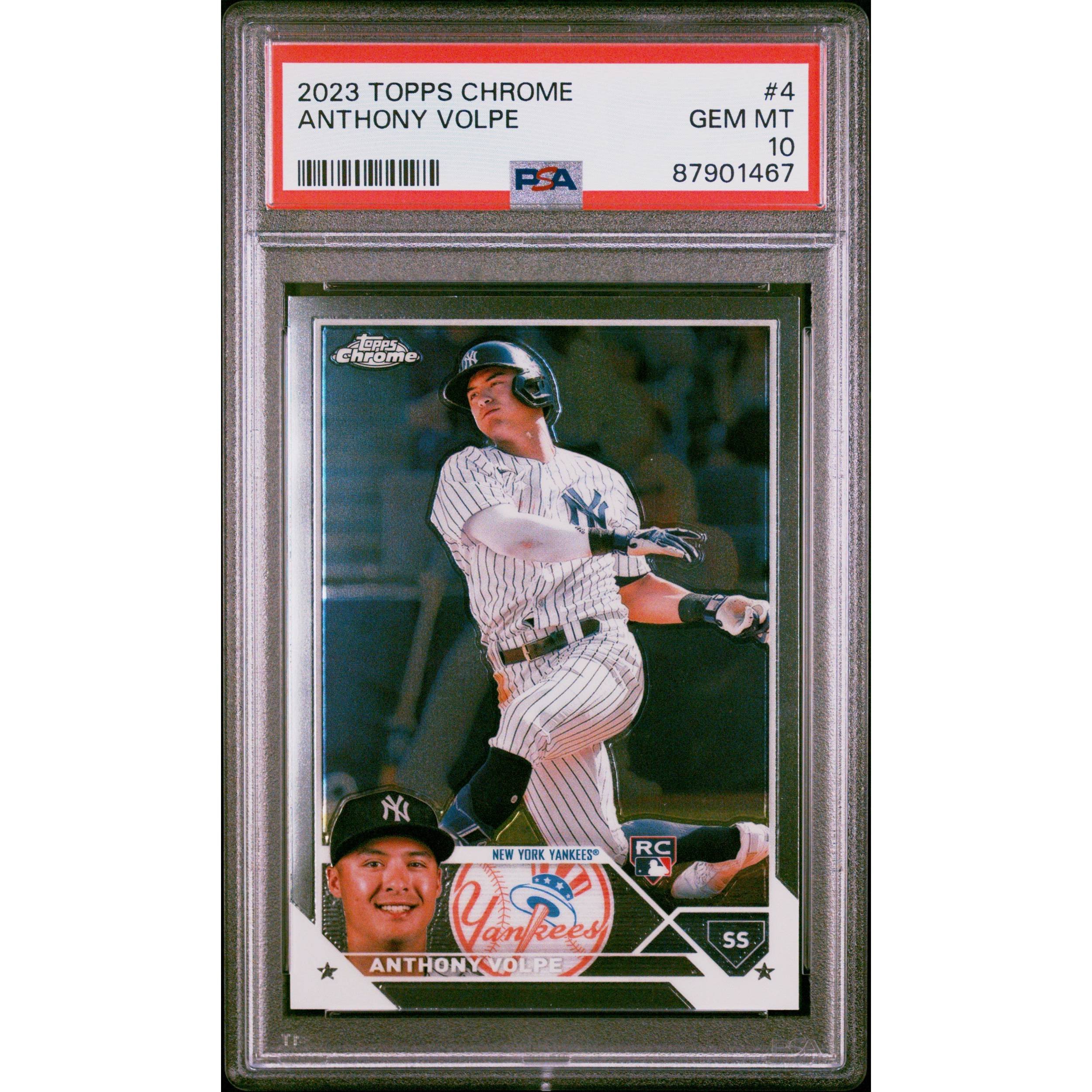 Graded 2023 Topps Chrome Anthony Volpe #4 Rookie Card PSA 10