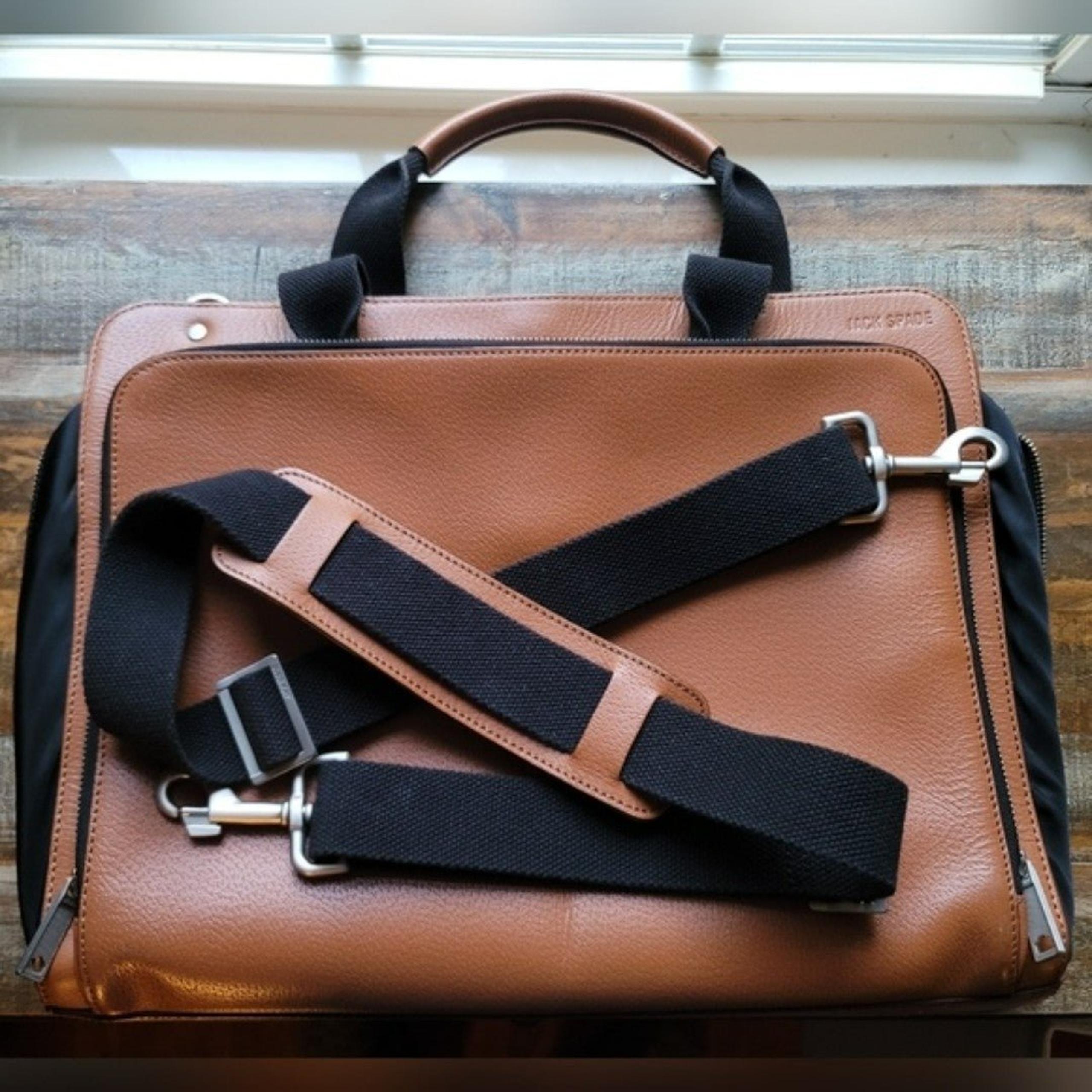 Jack Spade 'Split' Briefcase - Leather and Nylon NWOT