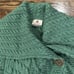 Carraig Donn Sweater Green Merino Wool Sz Medium One Button Cable Knit Ireland