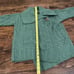 Carraig Donn Sweater Green Merino Wool Sz Medium One Button Cable Knit Ireland