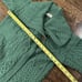Carraig Donn Sweater Green Merino Wool Sz Medium One Button Cable Knit Ireland