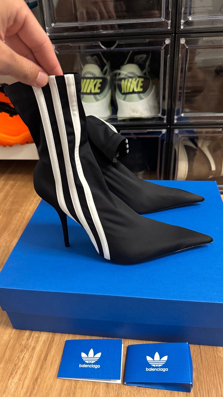 Balenciaga x Adidas Black Knife Nylon Heels Size 40