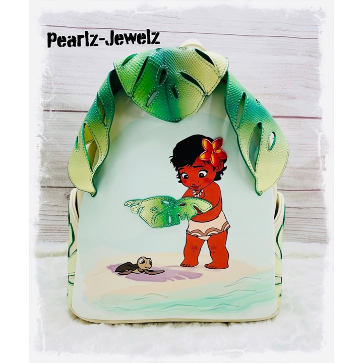 Danielle Nicole Disney Moana Baby Moana Monstera Leaf Mini Backpack BoxLunch NWT