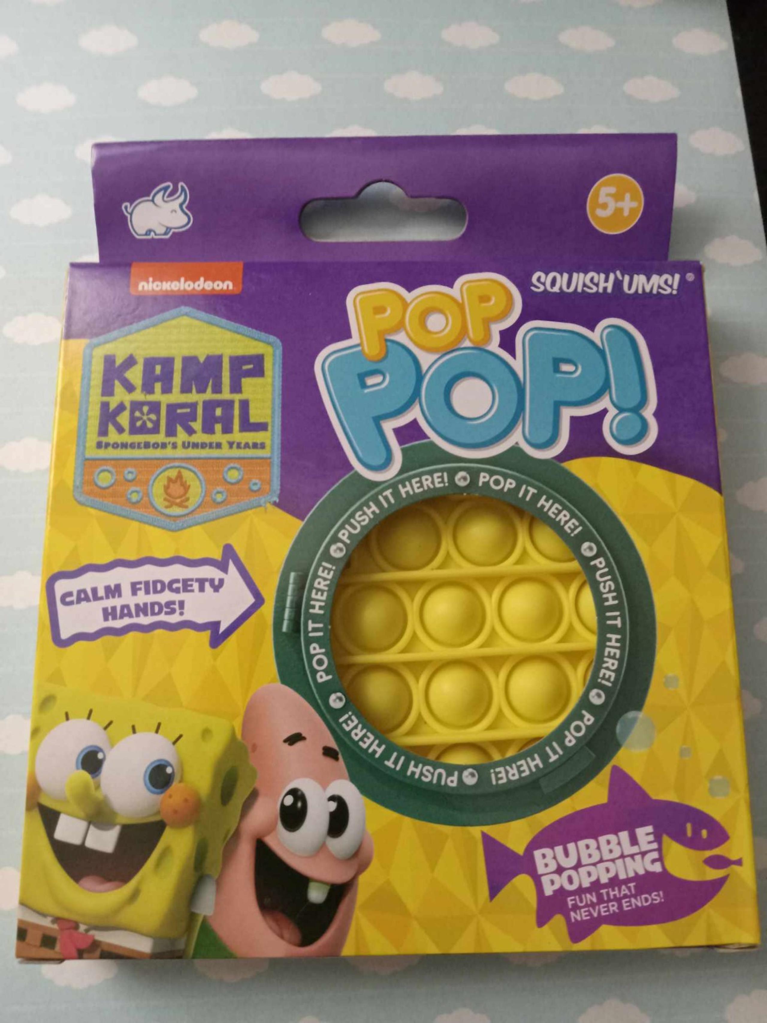 Nickelodeon kamp koral Pop Pop squish' ums Figet Ages 5+ NIB