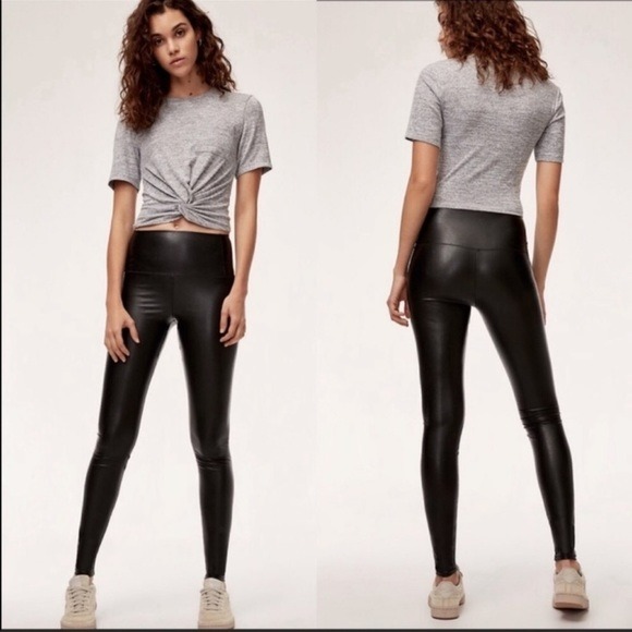 wilfred free faux leather leggings