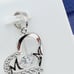 Beautiful Letter MOM Gift Pendant Simulated Diamond 925 Silver US925P1141