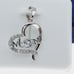 Beautiful Letter MOM Gift Pendant Simulated Diamond 925 Silver US925P1141