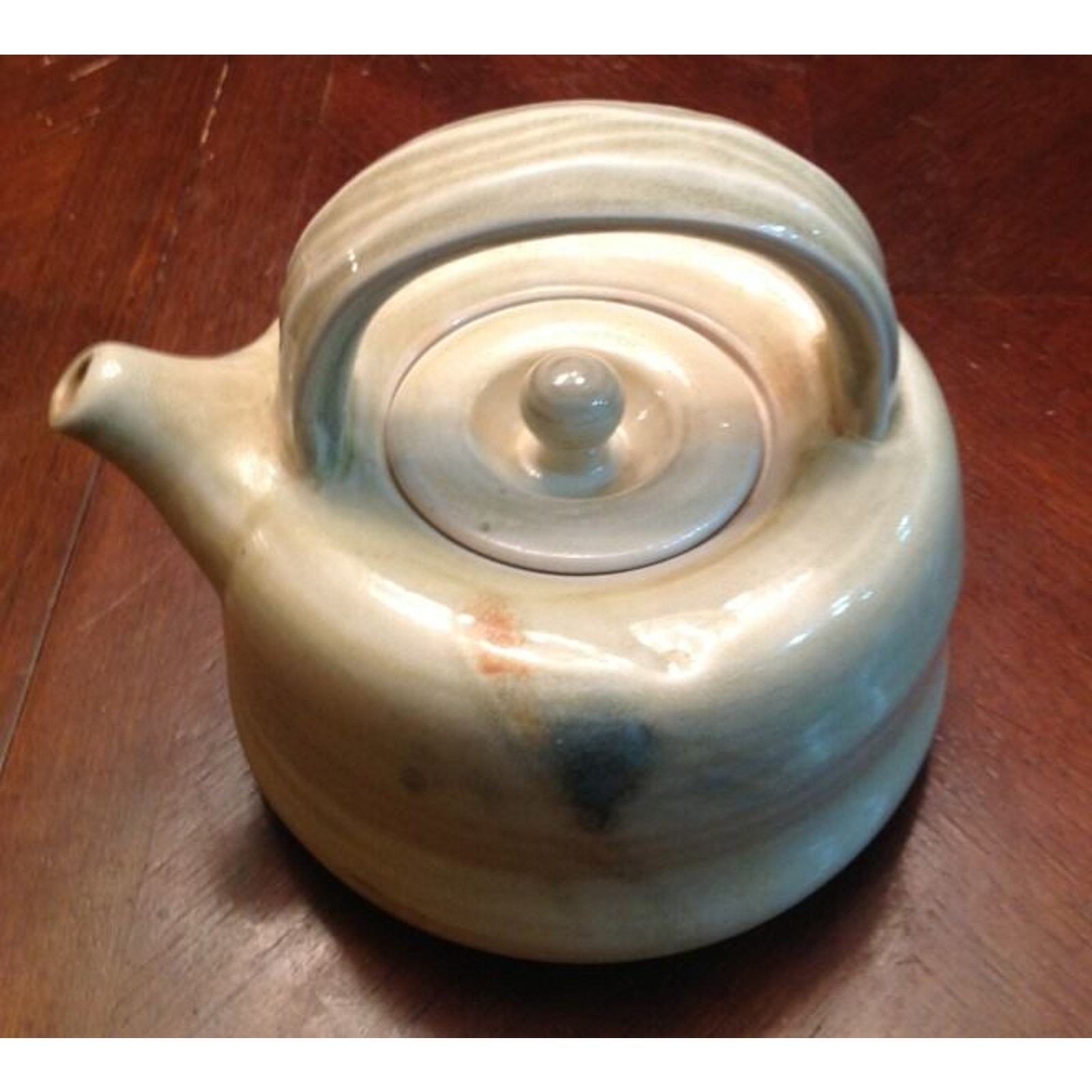 Polished Marbled Stoneware Ceramic Teapot 7 X 6 KitchenGnu