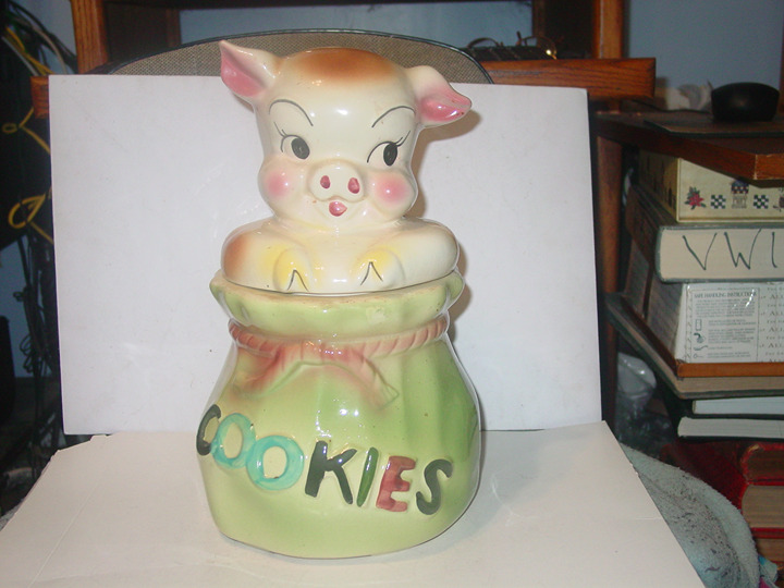 American Bisque Vintage Pig in a Poke Cookie Jar