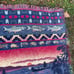 Vintage Gone Fishing Woven Tapestry Throw Blanket Farm House Cabin Primitive
