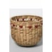 9.4 x 8 Water Hyacinth Beaded Woven Basket Natural/Red - Opalhouse