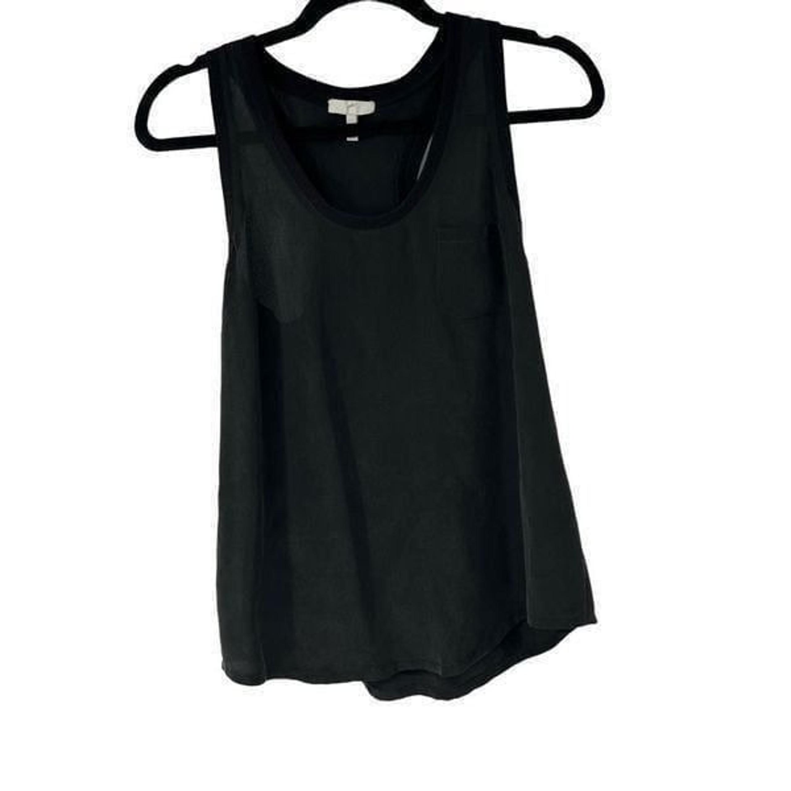 Joie Alicia  Black Racerback Sleeveless 100% Silk Tank Top Women’s Sz XS
