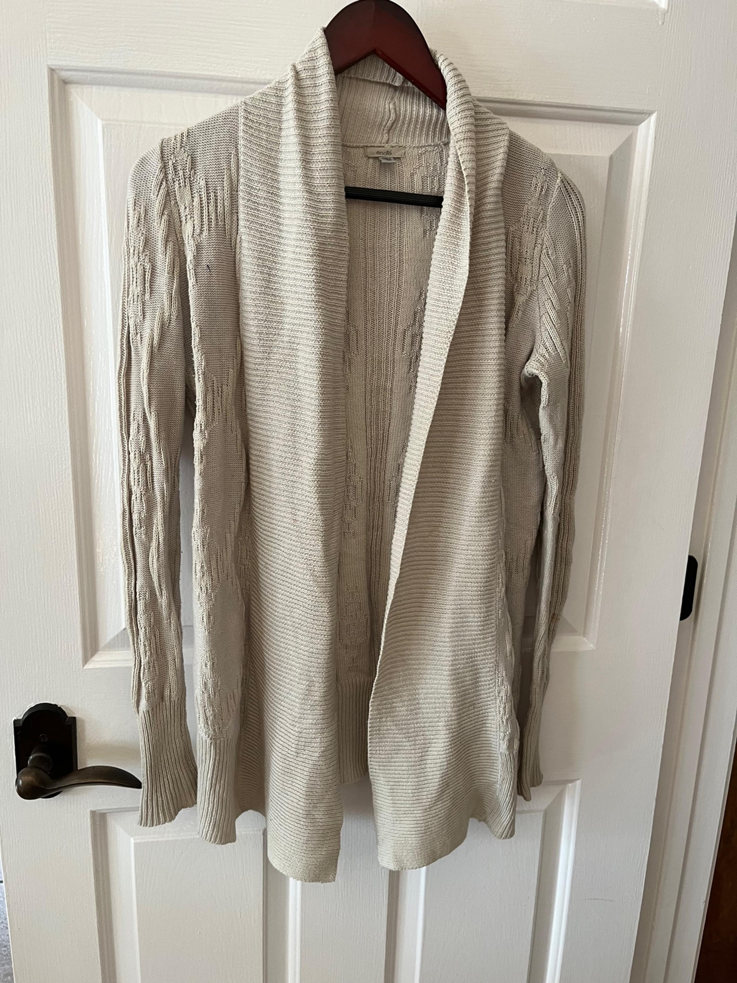 Cardigan ecote’ cream sweater size XS