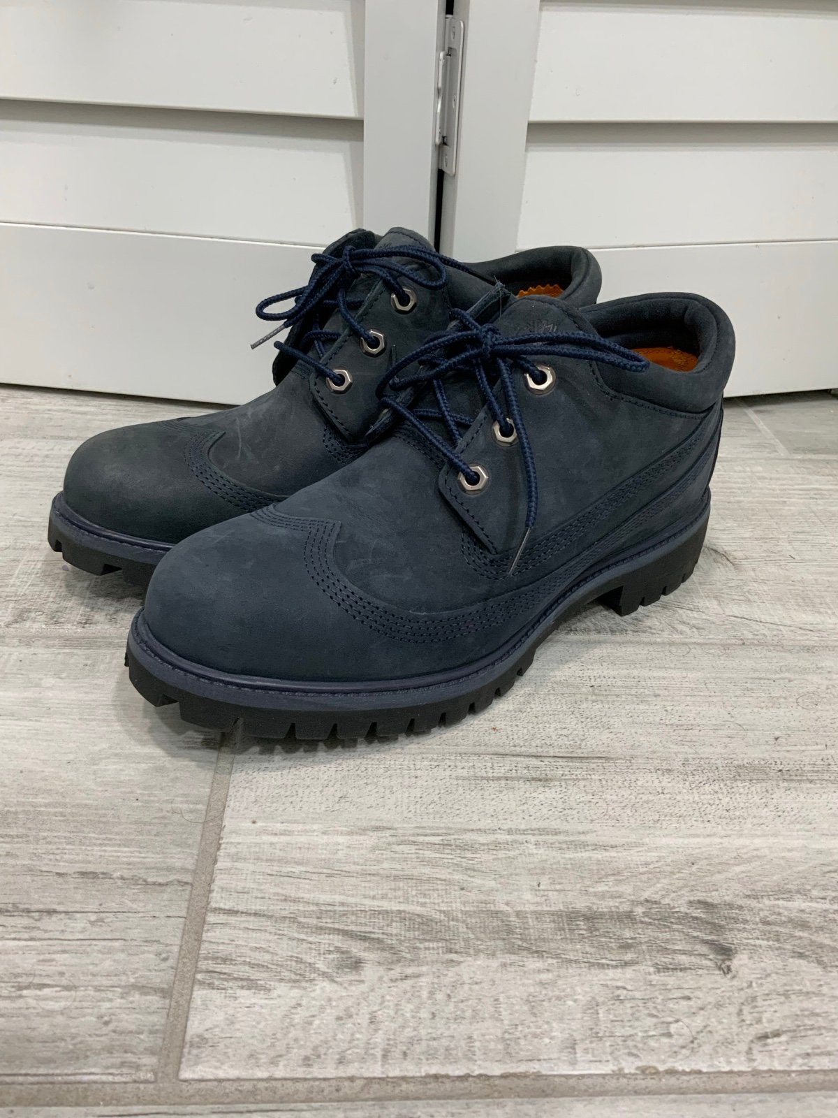 Timberland x Engineered Garments A1R6E Men’s 9 Navy Oxford Brogue Boots *NWOB