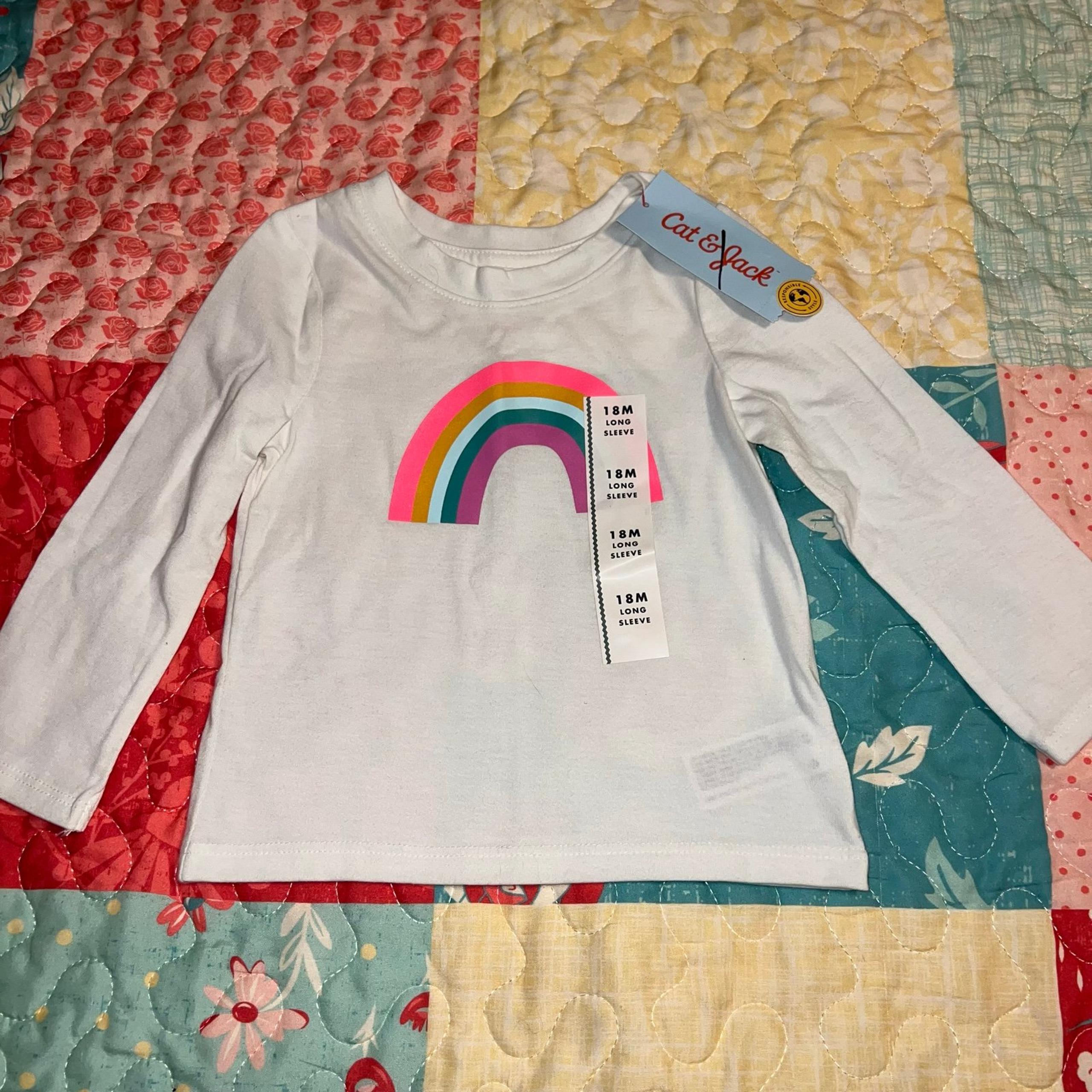Cat & Jack Shirt Baby Girls Size 18 months New NWT Rainbow Shirt
