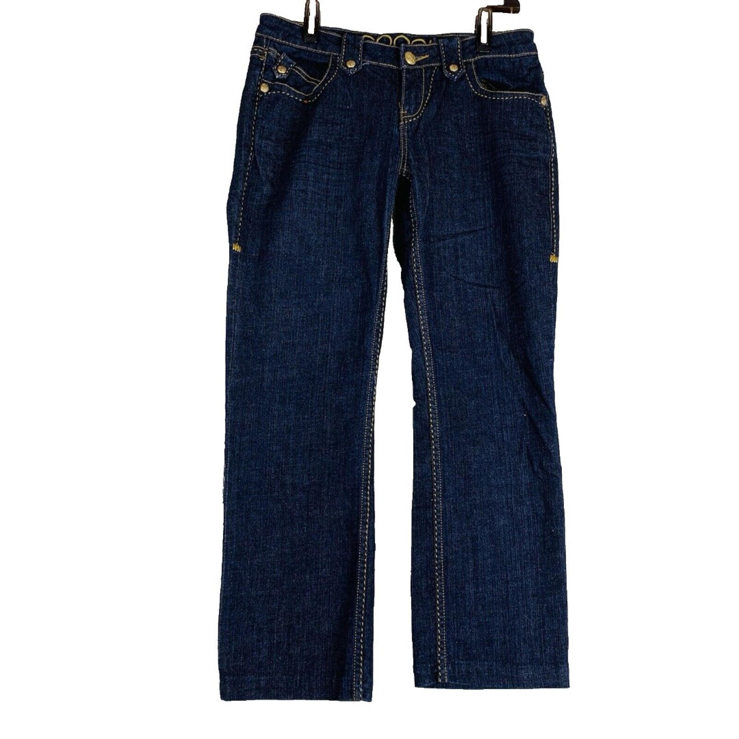 COOGI Women's Blue Denim Jeans Trouser Pants Straight Leg Size 7/8 Inseam 33-1/2