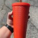 Starbucks August 30 release Studded orange/coral Venti Cold Cup