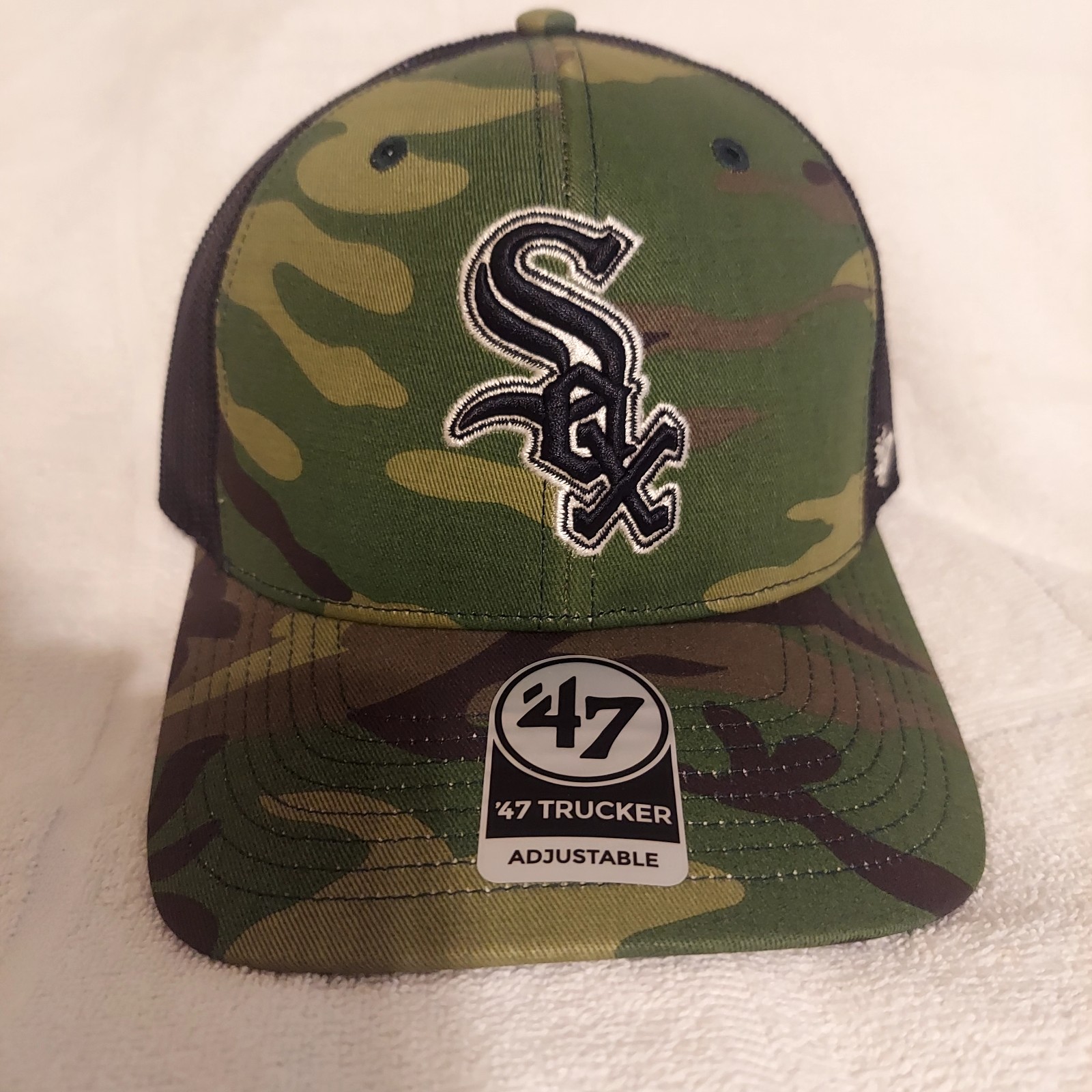 Chicago White Sox Camo Hat 47 Brand Trucker Snap Back Adjustable NWT