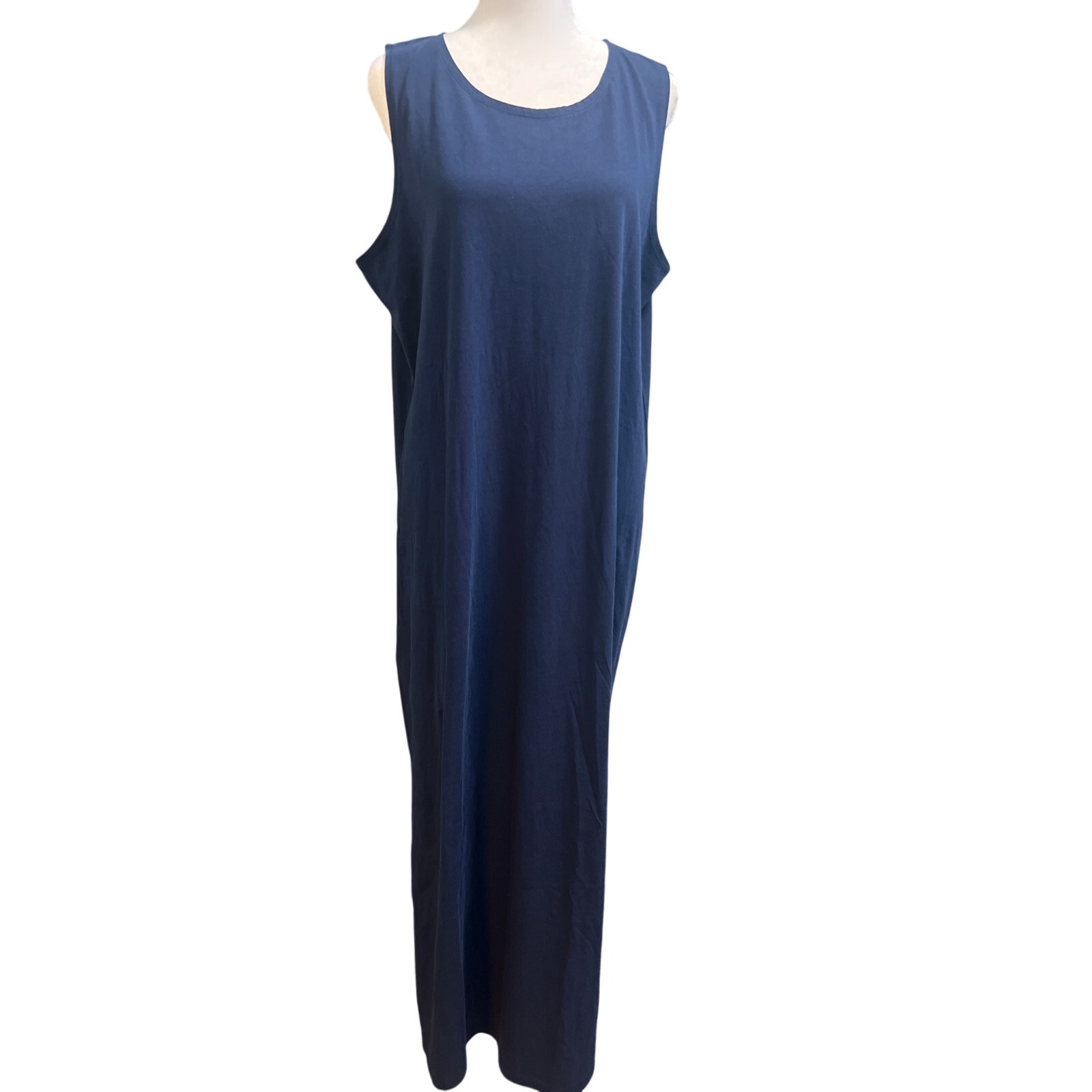 NWOT Lands' End Navy Tunic Tank Maxi Dress Large
