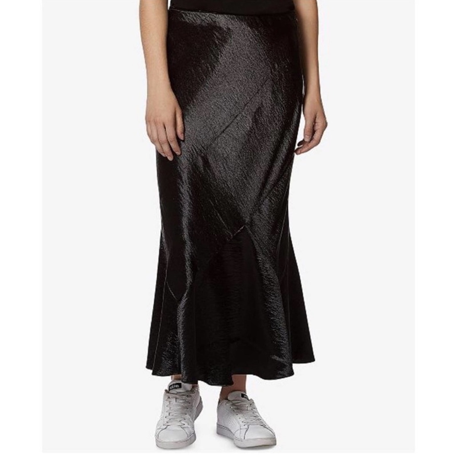 Avec Les Filles Mermaid Maxi Skirt Bias Cut Size 8 New with Tags Textured Satin