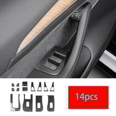 NEW Tesla Model Y 2020-2023 Real Carbon Fiber Window Lift Panel Switch Cover X14
