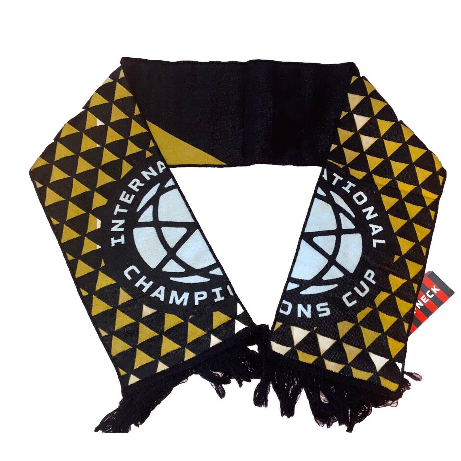 International Championship Cup Ruffneck Scarf Black Yellow New With Tags