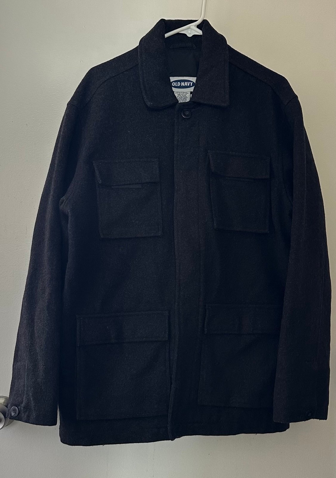 VINTAGE Old Navy wool blend black pea coat