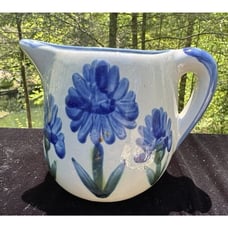 Louisville Stoneware Bachelor Button Cornflower Creamer Pitcher -A57