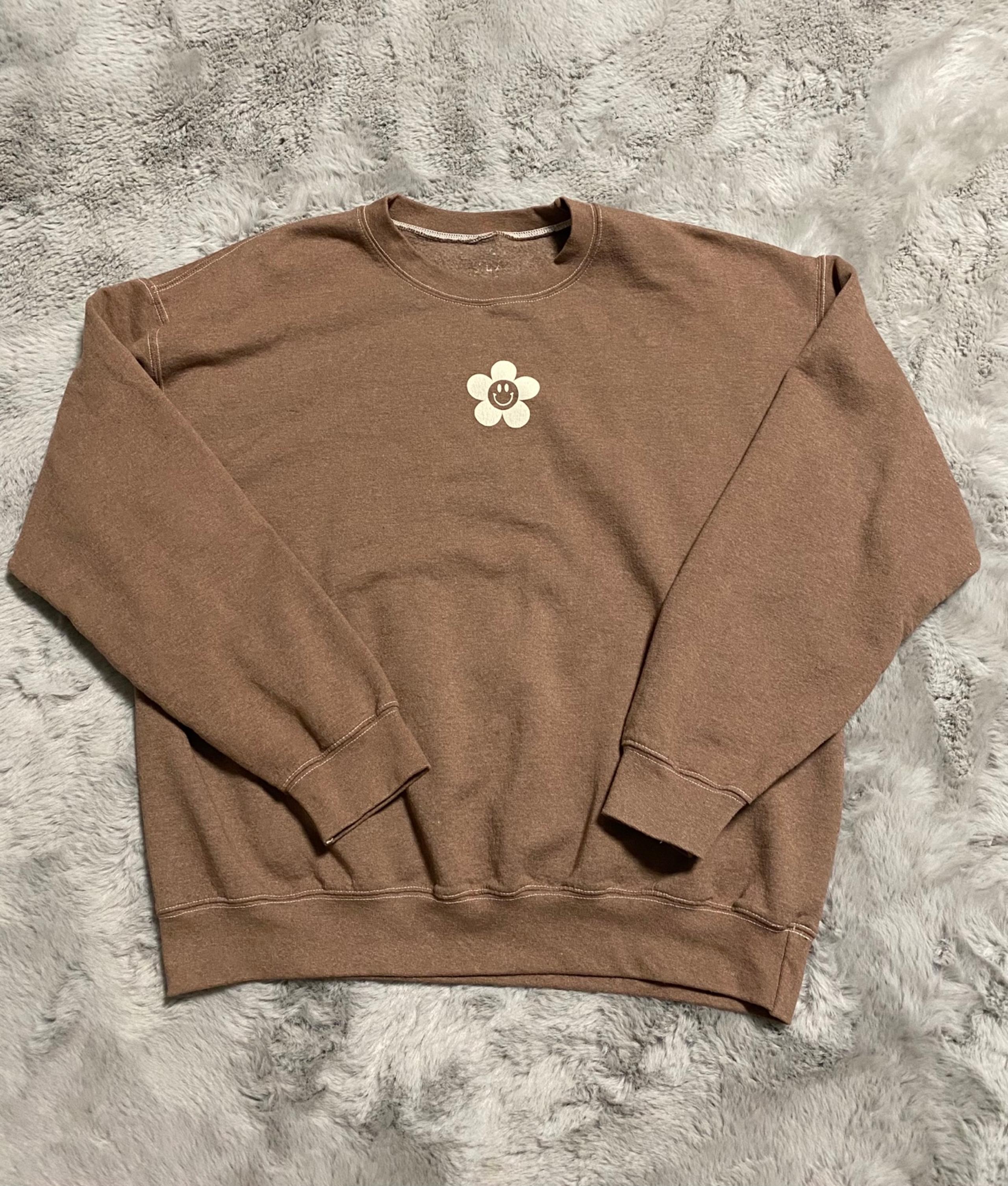 La hearts brown oversized crewneck
