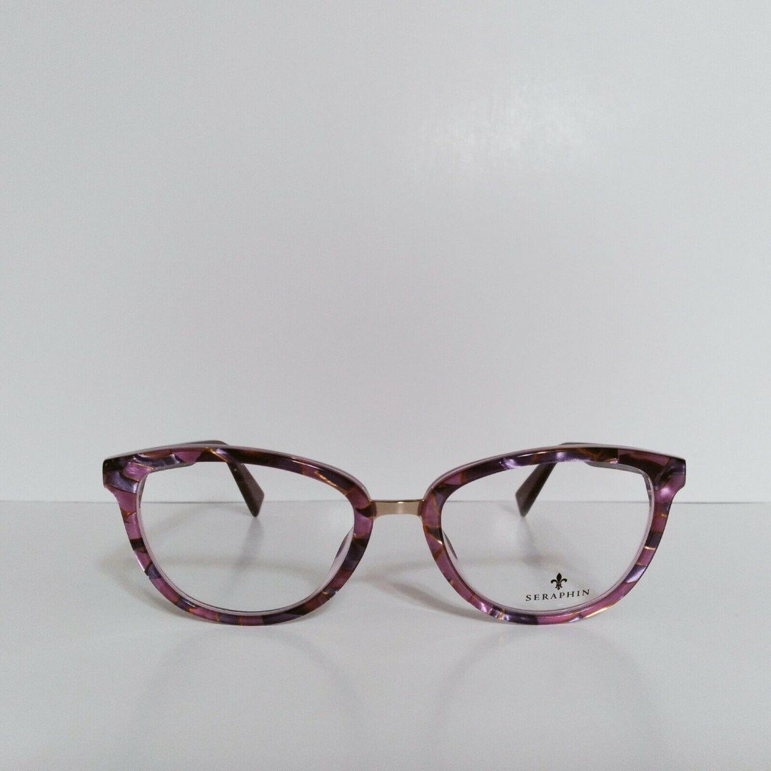 Womens OGI Cat Eyeglasses Frames And Case 51-18-140 Orchid Pink Never Worn