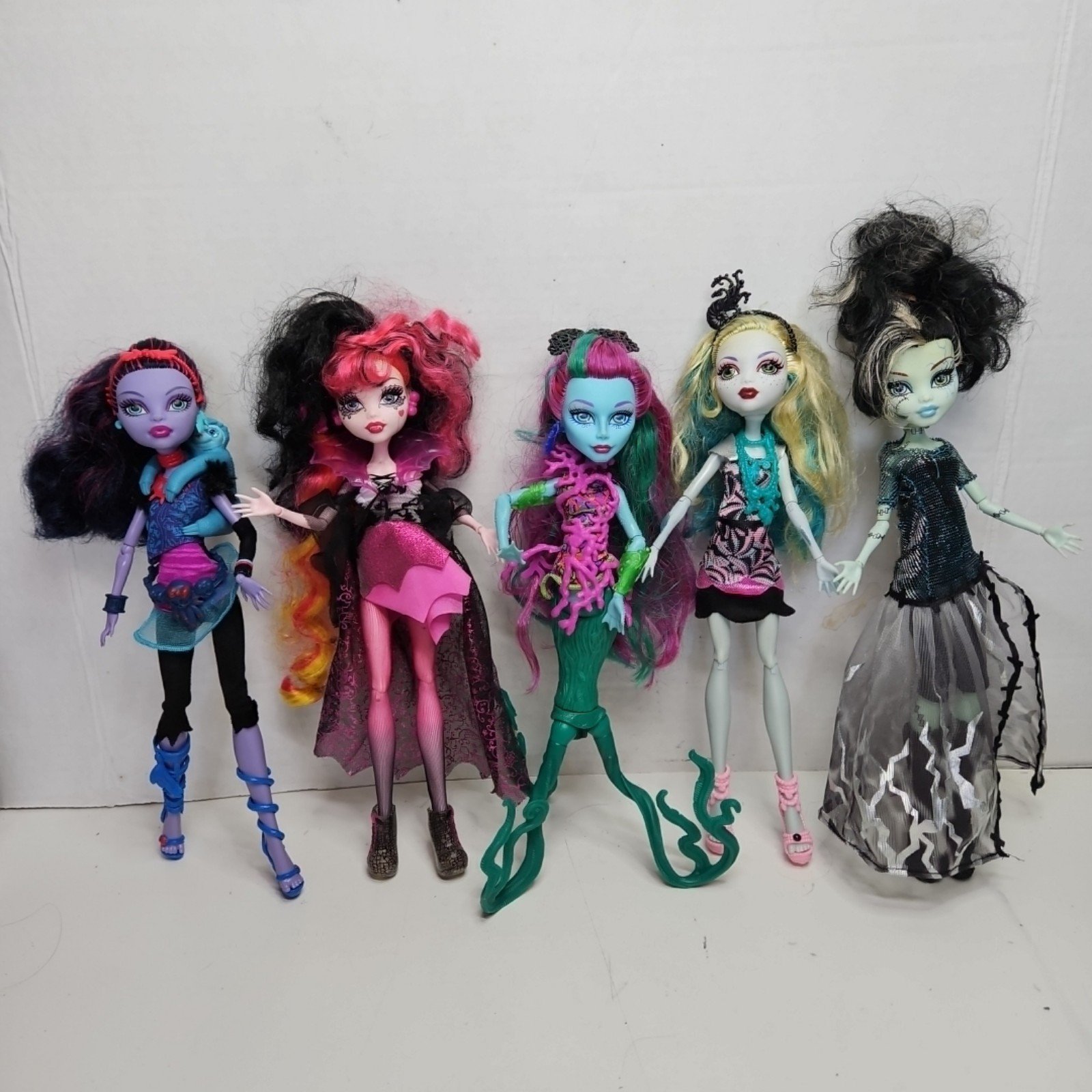 Monster High Doll Lot of 5 - Draculaura Frankie Posea Lagoona Jane - 212