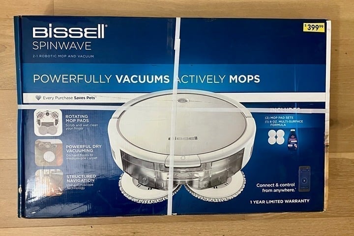 NEW - BISSELL SpinWave Auto Charge Robotic Vacuum & Mop