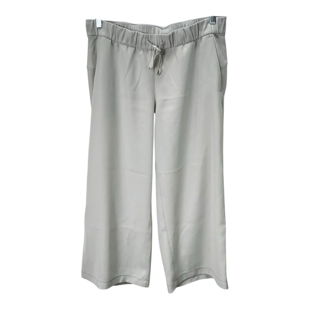 Lululemon On the Fly Wide Leg Pants SZ 12 Silverstone 26 Crop Pockets