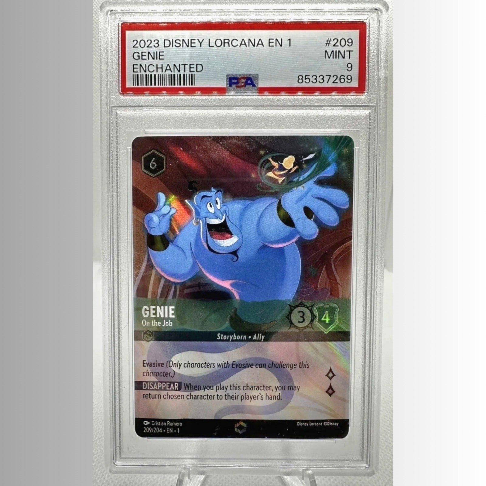 2023 Disney Lorcana the First Chapter #209 Genie On the Job Enchanted PSA 9 MINT
