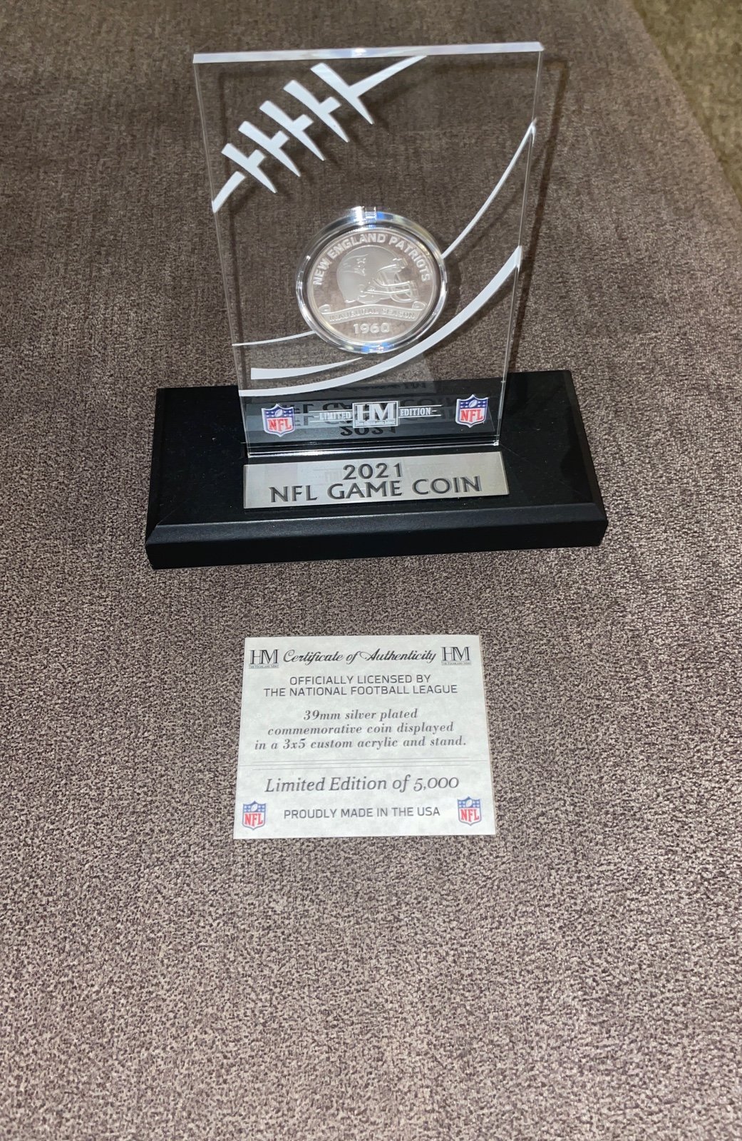 NFL 2021 game coin limited edition of 5000