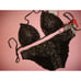 NWT Luli Fama XS,S BIKINI SWEET SEDUCTION ruched gold black crochet lace 170+