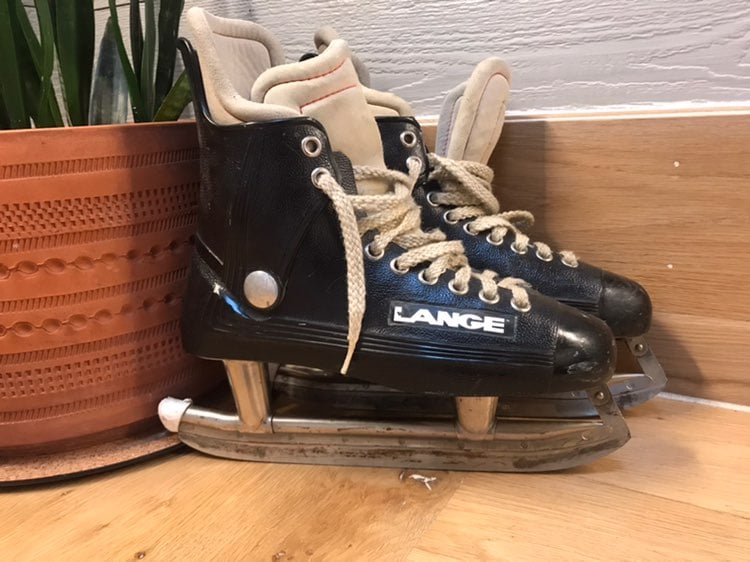 Rare 1970's LANGE ice hockey boots molde