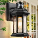 VIANIS Dusk to Dawn Motion Sensor Outdoor Porch Lights, Modern Black Exterior Po