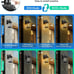 VIANIS Dusk to Dawn Motion Sensor Outdoor Porch Lights, Modern Black Exterior Po