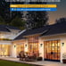 VIANIS Dusk to Dawn Motion Sensor Outdoor Porch Lights, Modern Black Exterior Po