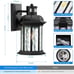 VIANIS Dusk to Dawn Motion Sensor Outdoor Porch Lights, Modern Black Exterior Po
