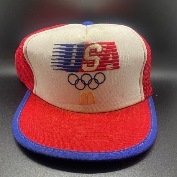USA Olympics McDonalds Baseball Hate Red White Blue Snapback Trucker #Americana