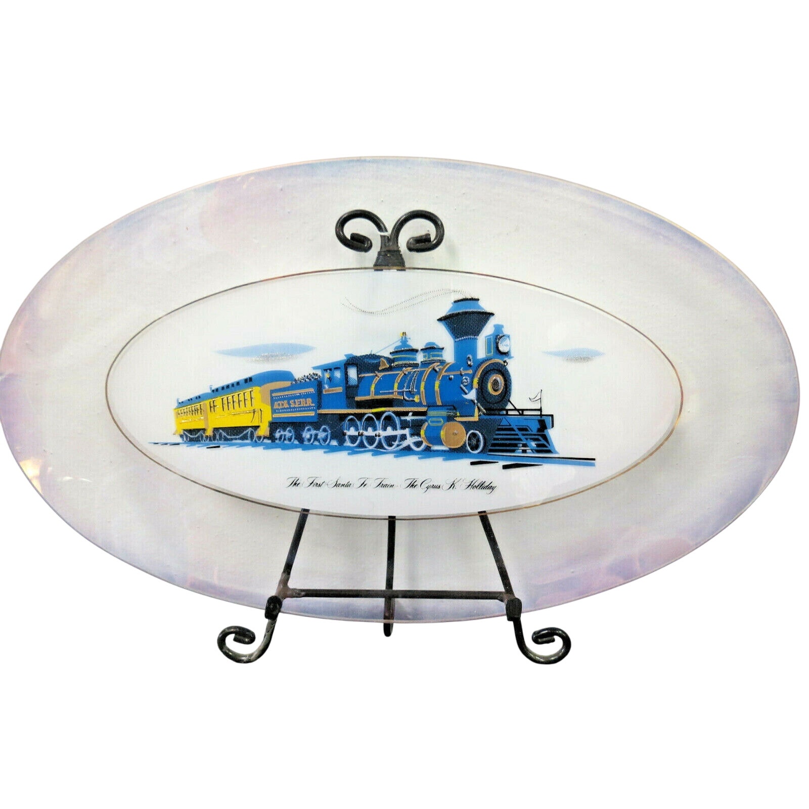 The First Santa Fe Train Plate, Tray, Platter - The Cyrus K. Holliday Railroad